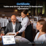 Table and Dining Services in Restaurant Operations Certificate