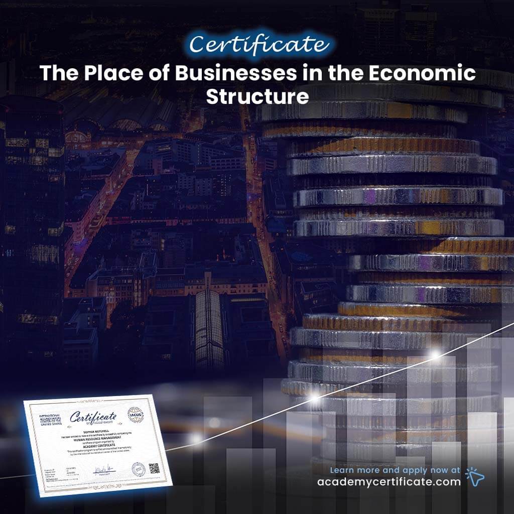 The Place of Businesses in the Economic Structure Certificate
