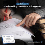 Thesis Writing and Thesis Writing Rules Certificate