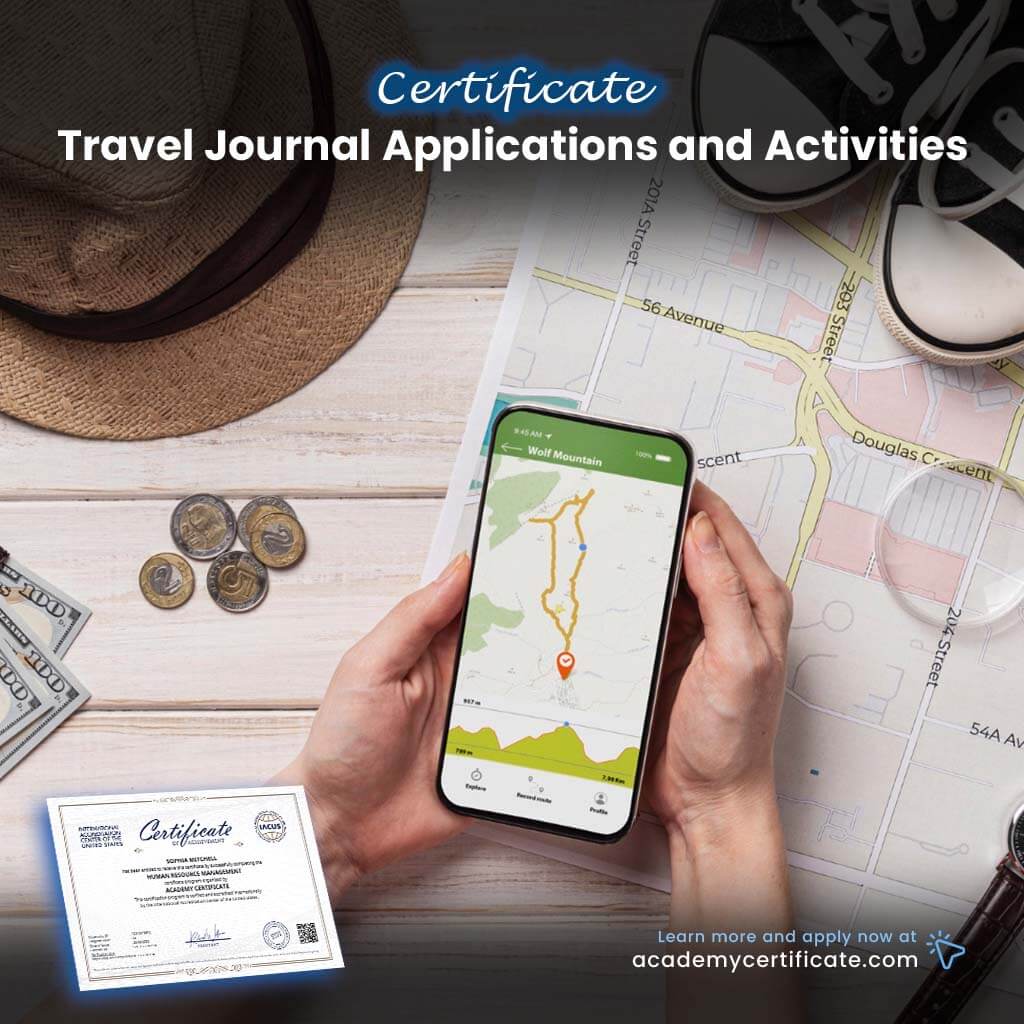 Travel Journal Applications and Activities Certificate