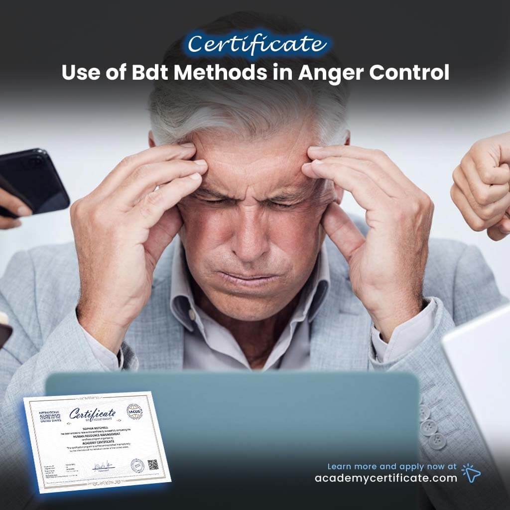 Certificado sobre el uso de métodos BDT para el control de la ira