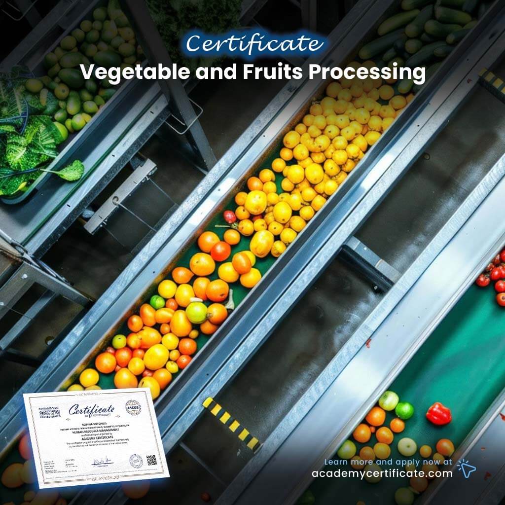 Vegetable and Fruits Processing Certificate
