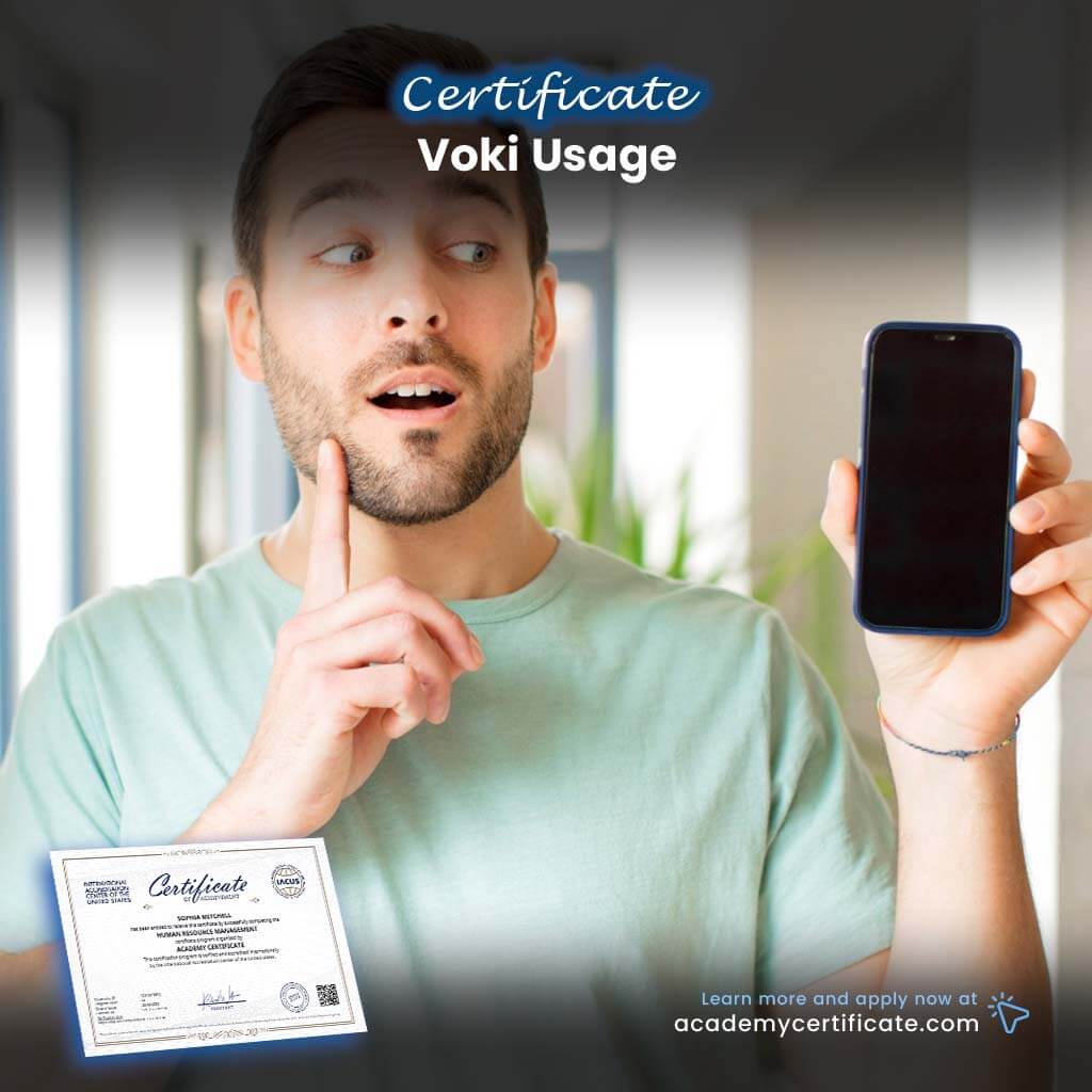 Voki Usage Certificate