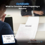 What to Consider when Preparing a Resume Certificate
