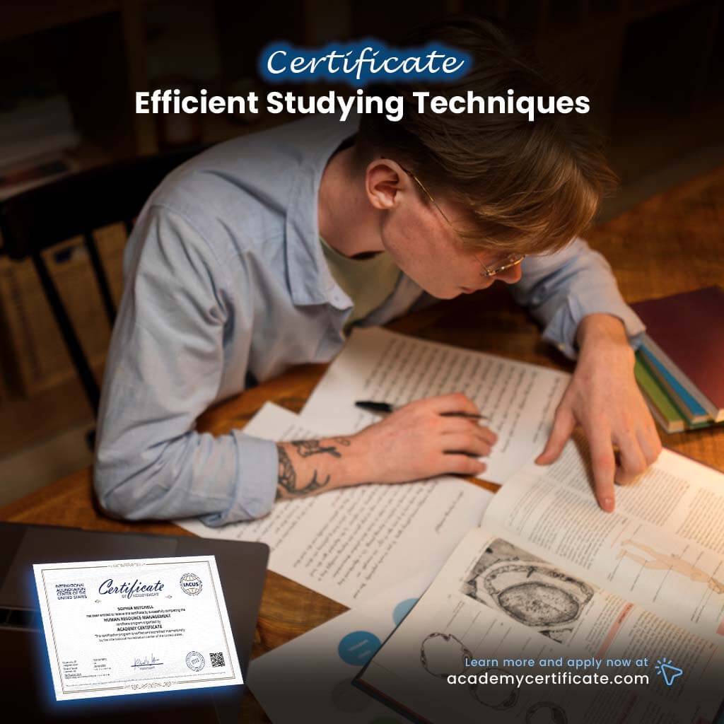 Efficient Studying Techniques Certificate