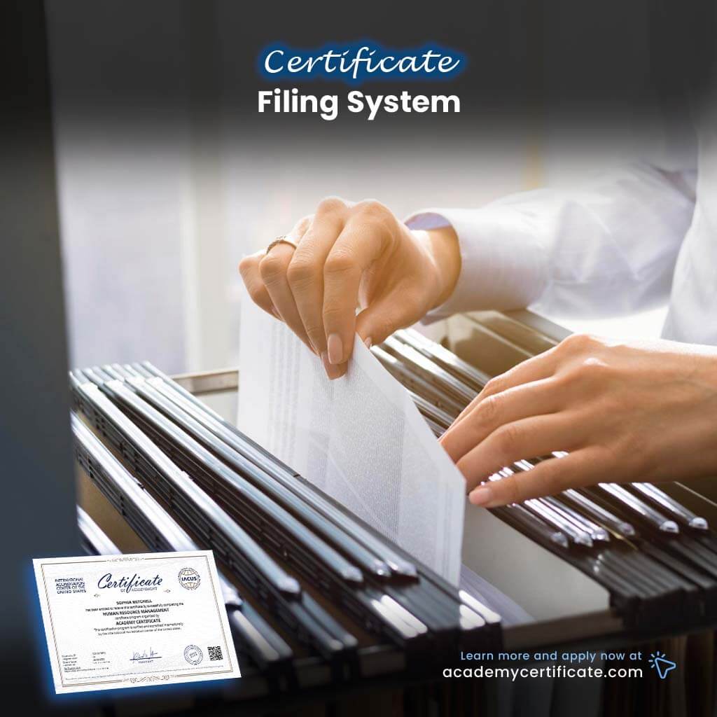 Filing System Certificate