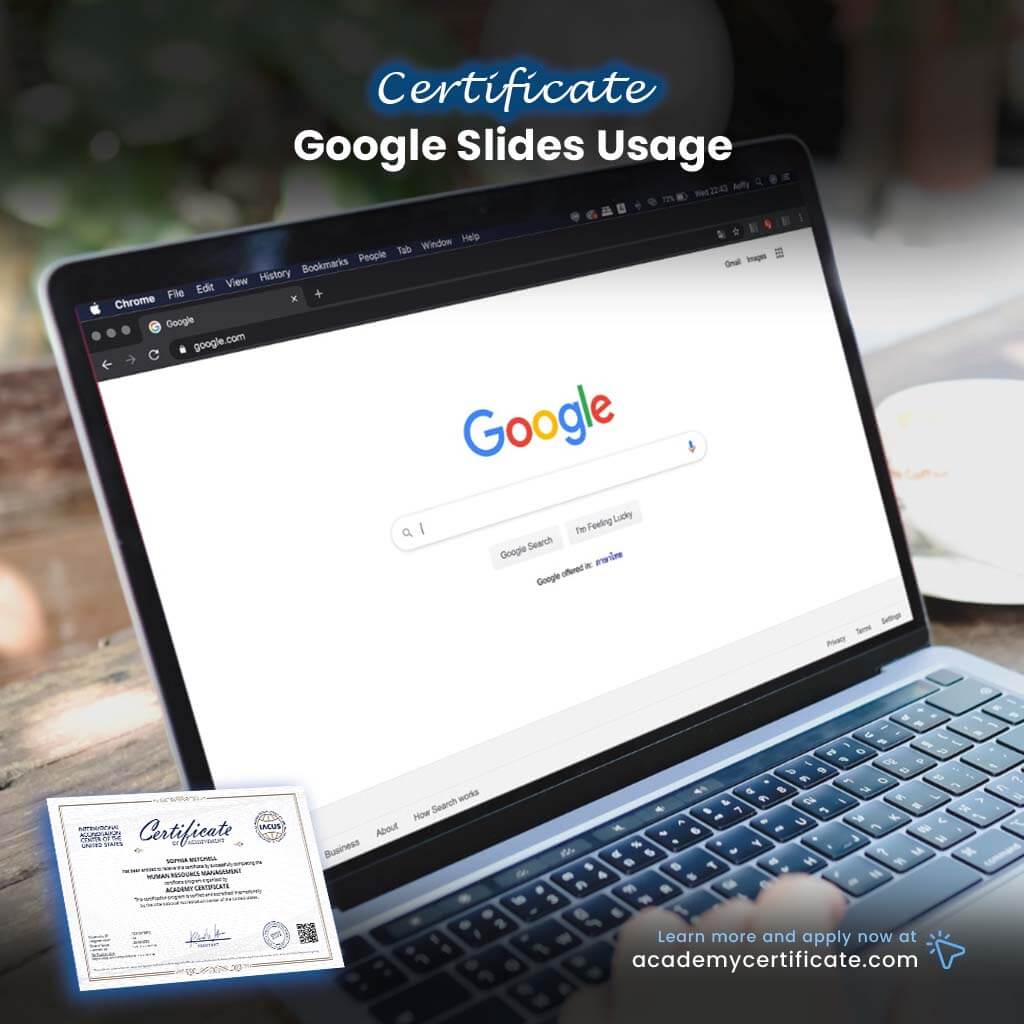 Google Slides Usage Certificate– Academy Certificate