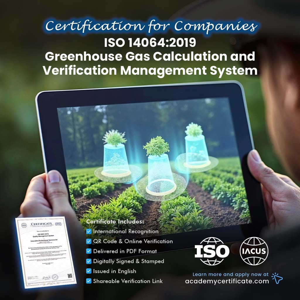 شهادة نظام إدارة حساب غازات الاحتباس الحراري والتحقق منها ISO 14064:2019 للشركات والمؤسسات