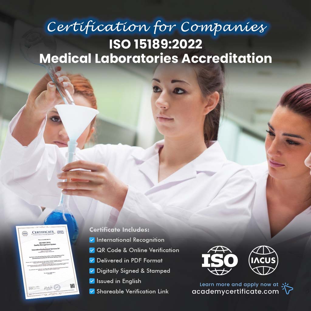 Certificación de Acreditación de Laboratorios Médicos ISO 15189:2022 para Empresas e Instituciones