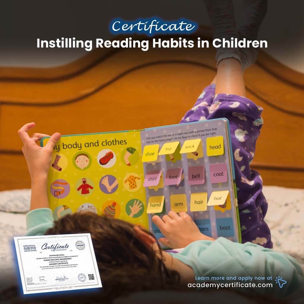 Instilling Reading Habits in Children Certificate