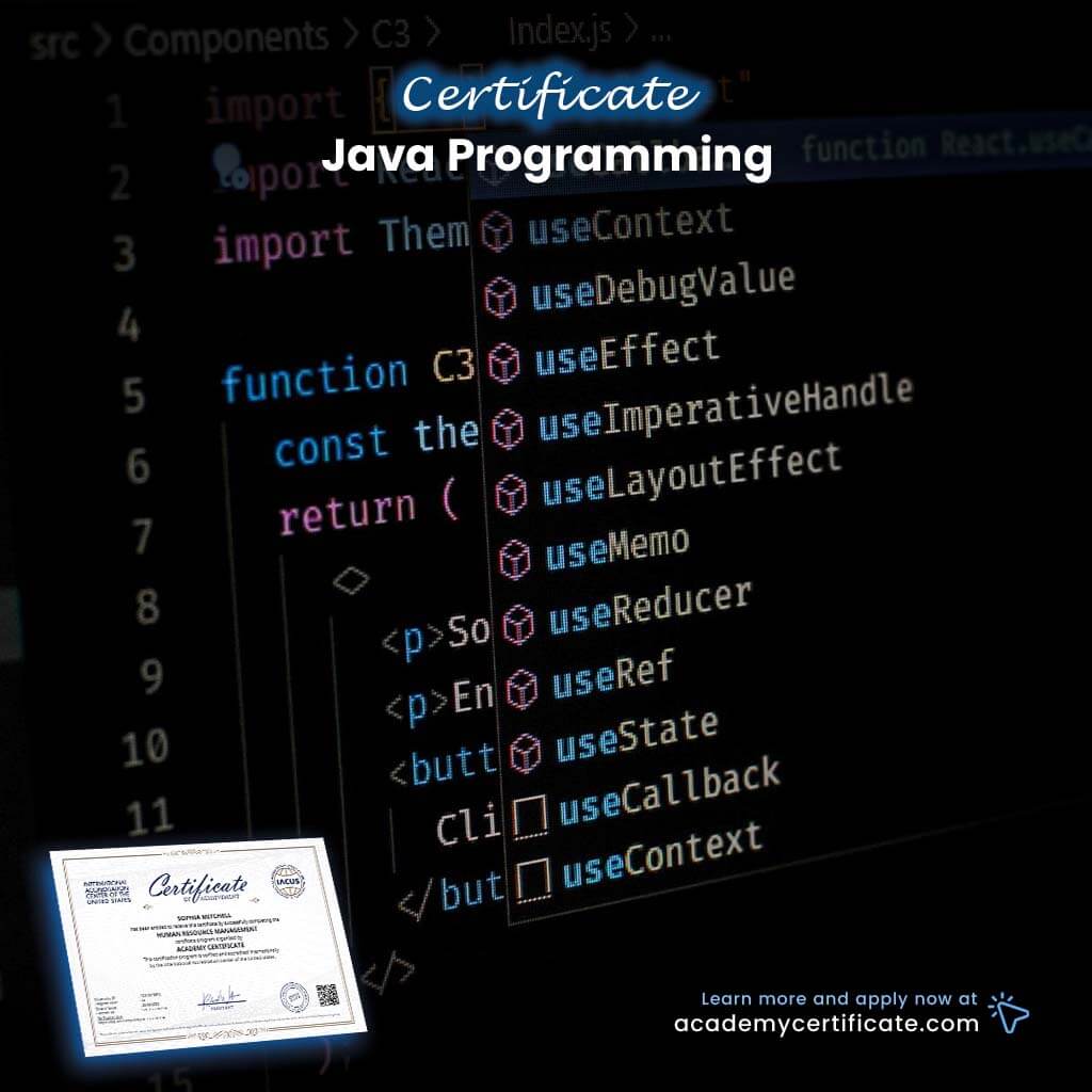 Treehouse Java Certificate Java Programming Certificate– Academy Certificate