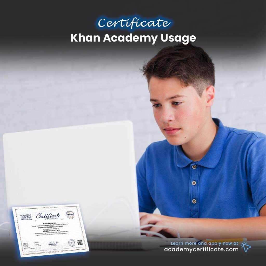 Khan Academy Usage Certificate