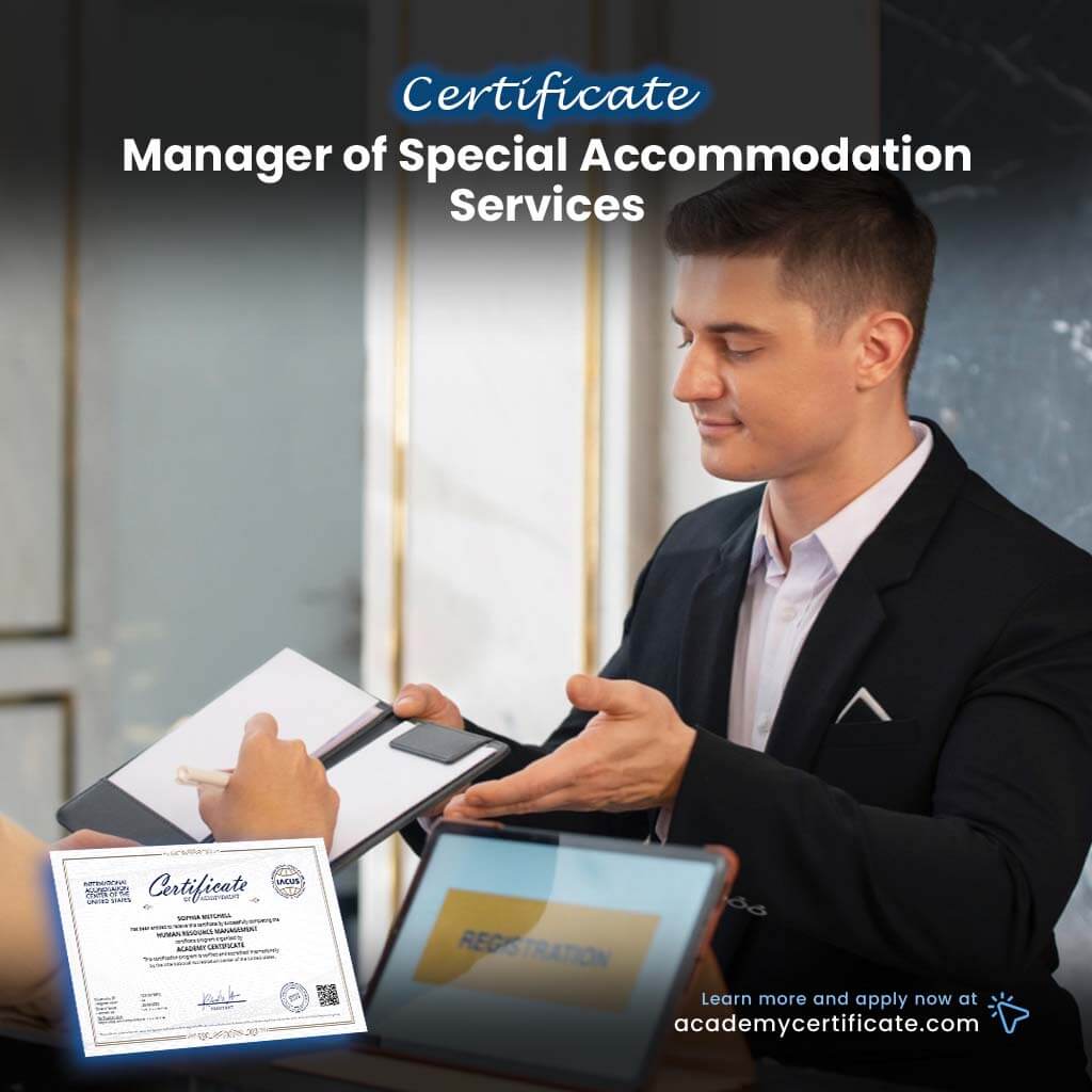 Manager of Special Accommodation Services Certificate
