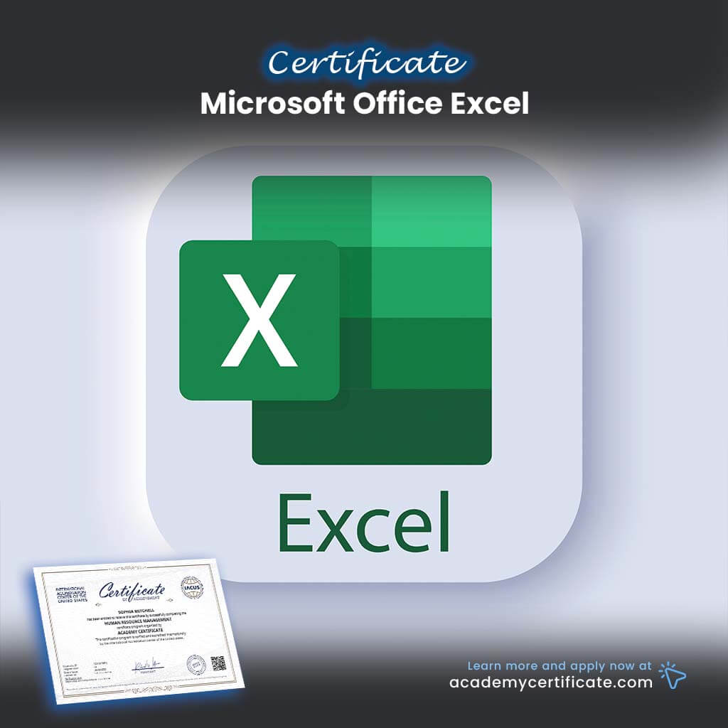 Microsoft Office Excel Certificate– Academy Certificate