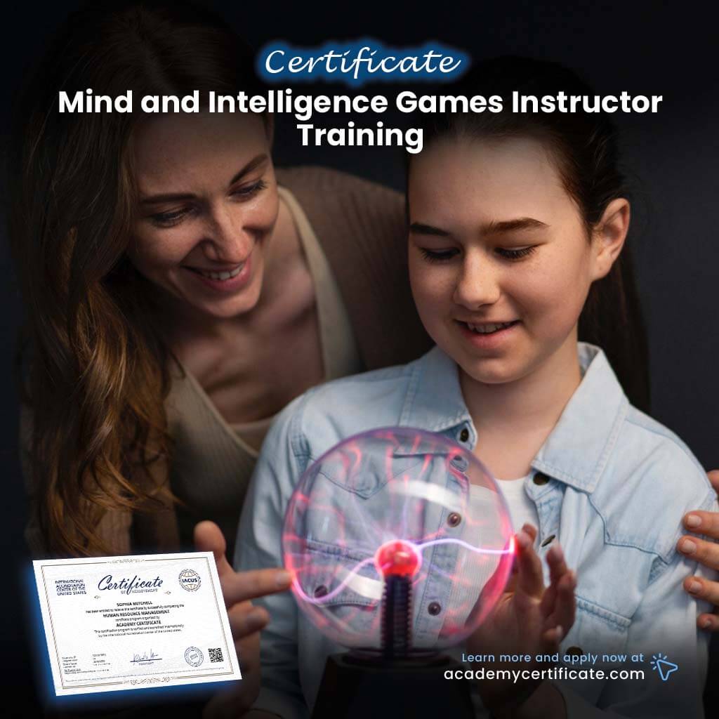 Certificado de formación de instructores de juegos de mente e inteligencia