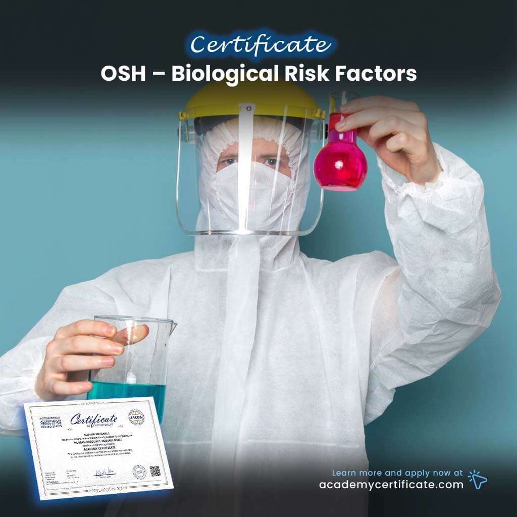 Certificado en SST sobre factores de riesgo biológico