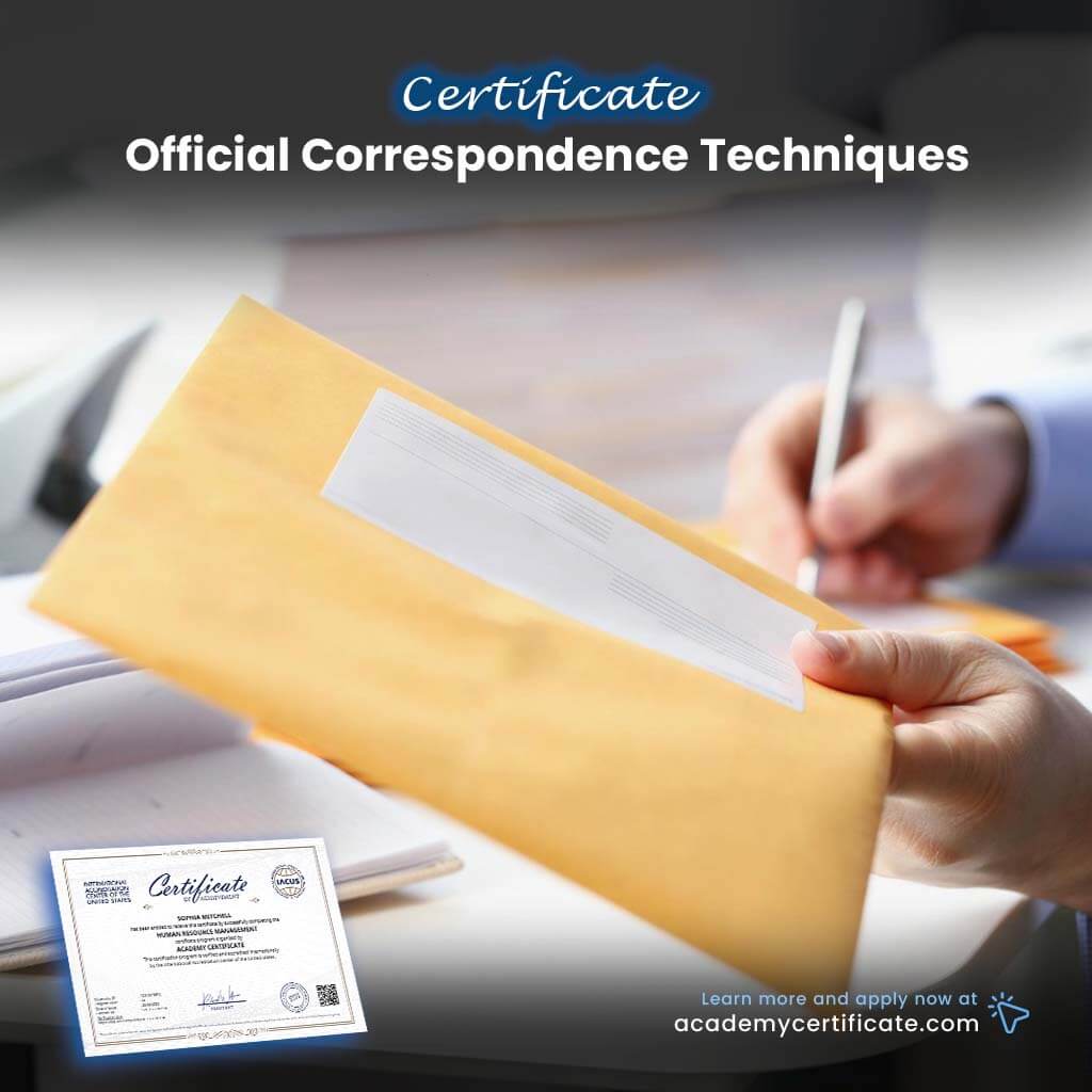 Certificado Oficial de Técnicas de Correspondencia