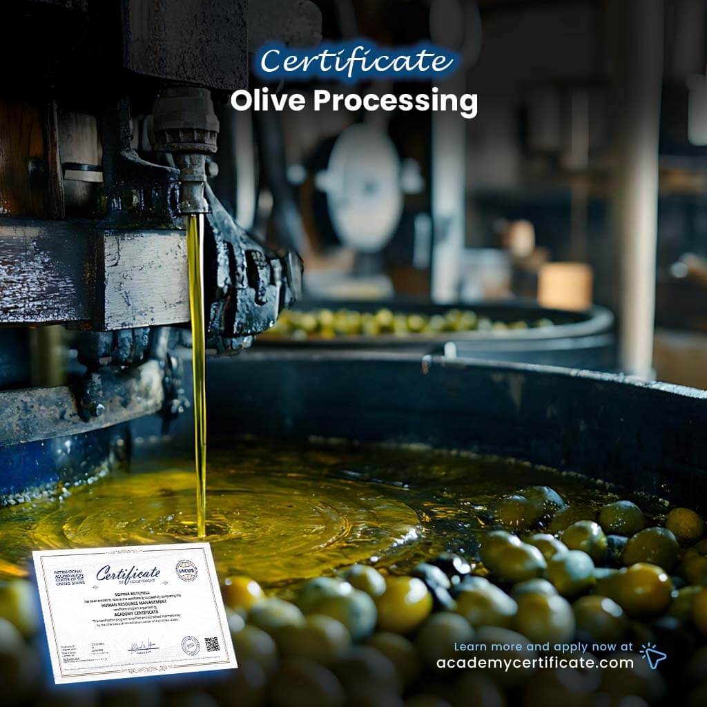 Certificado de Procesamiento de Aceitunas