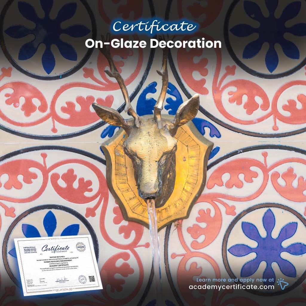 Certificado de decoración sobre esmalte