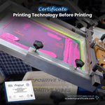 Tecnología de impresión antes de imprimir el certificado