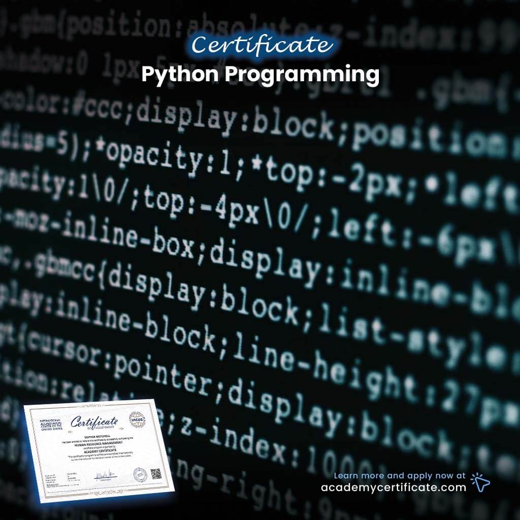 Python Programming Certificate– Academy Certificate