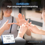 Sign Language and Interpreting Certificate