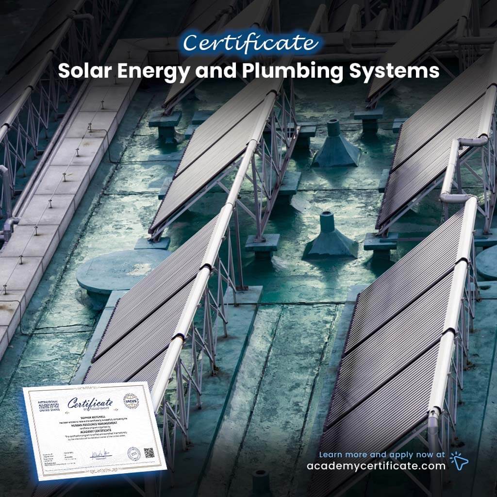 Solar Energy and Plumbing Systems Certificate